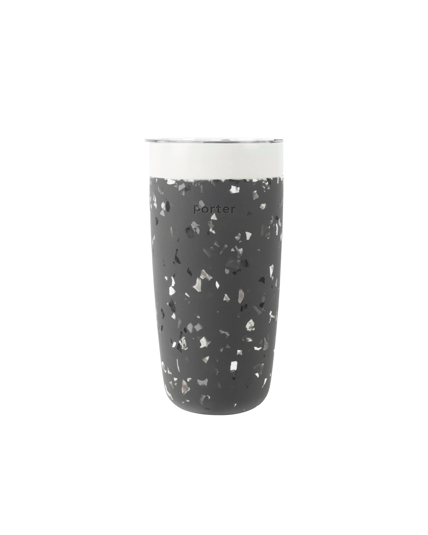 Insulated Ceramic Stainless Steel Coffee & Drink Tumbler: Terrazzo Cream