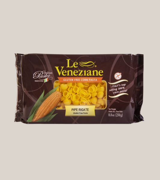 LE VENEZIANE Gluten Free PIPE RIGATE Pasta - 8.8 oz