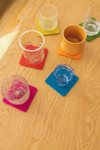 Square Felt Coasters - Sets of 4