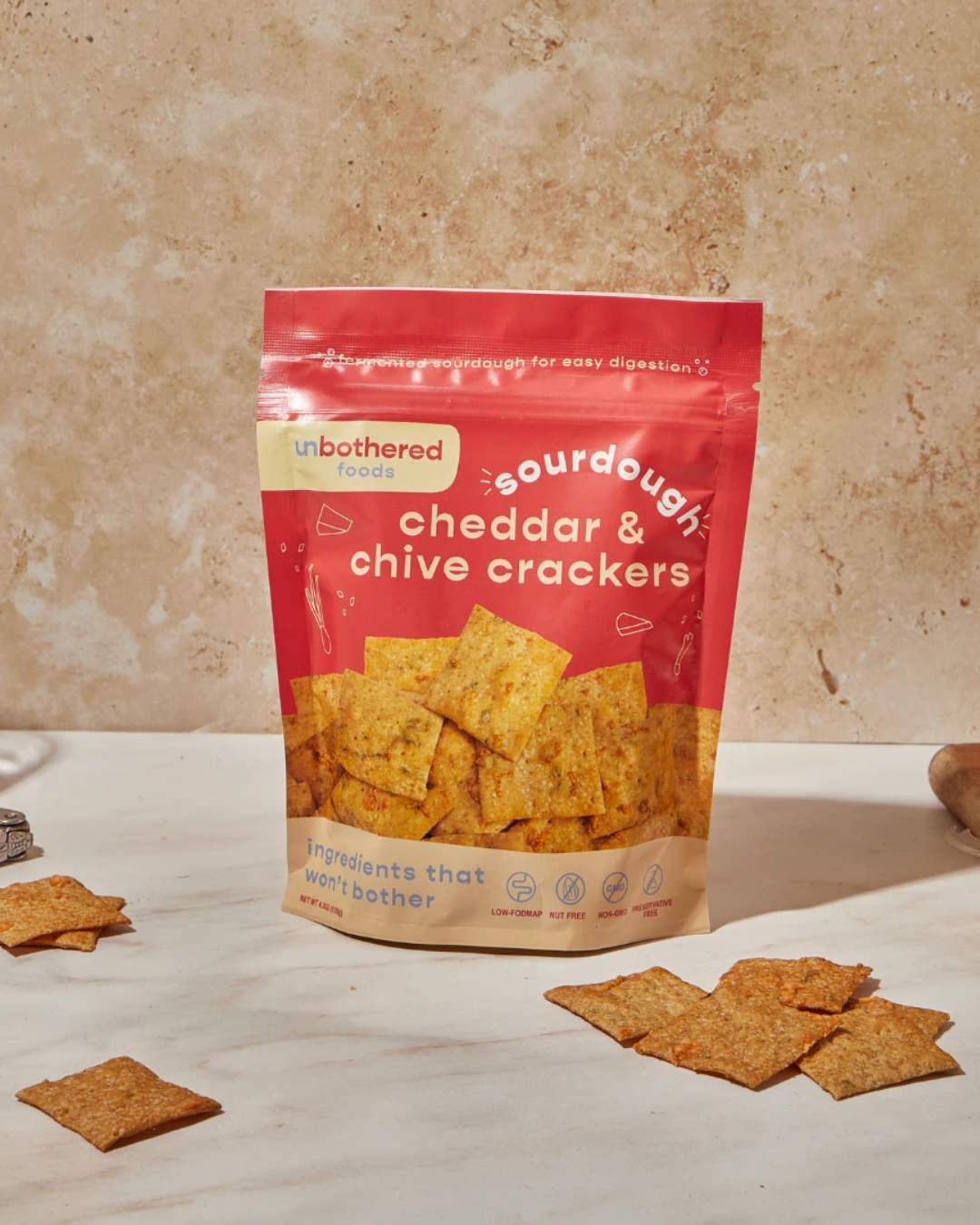 Unbothered Sourdough Crackers