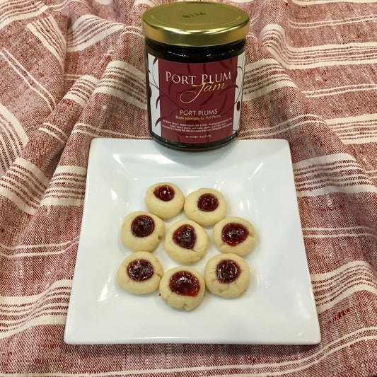 Port Plums Thumbprint Butter Cookies