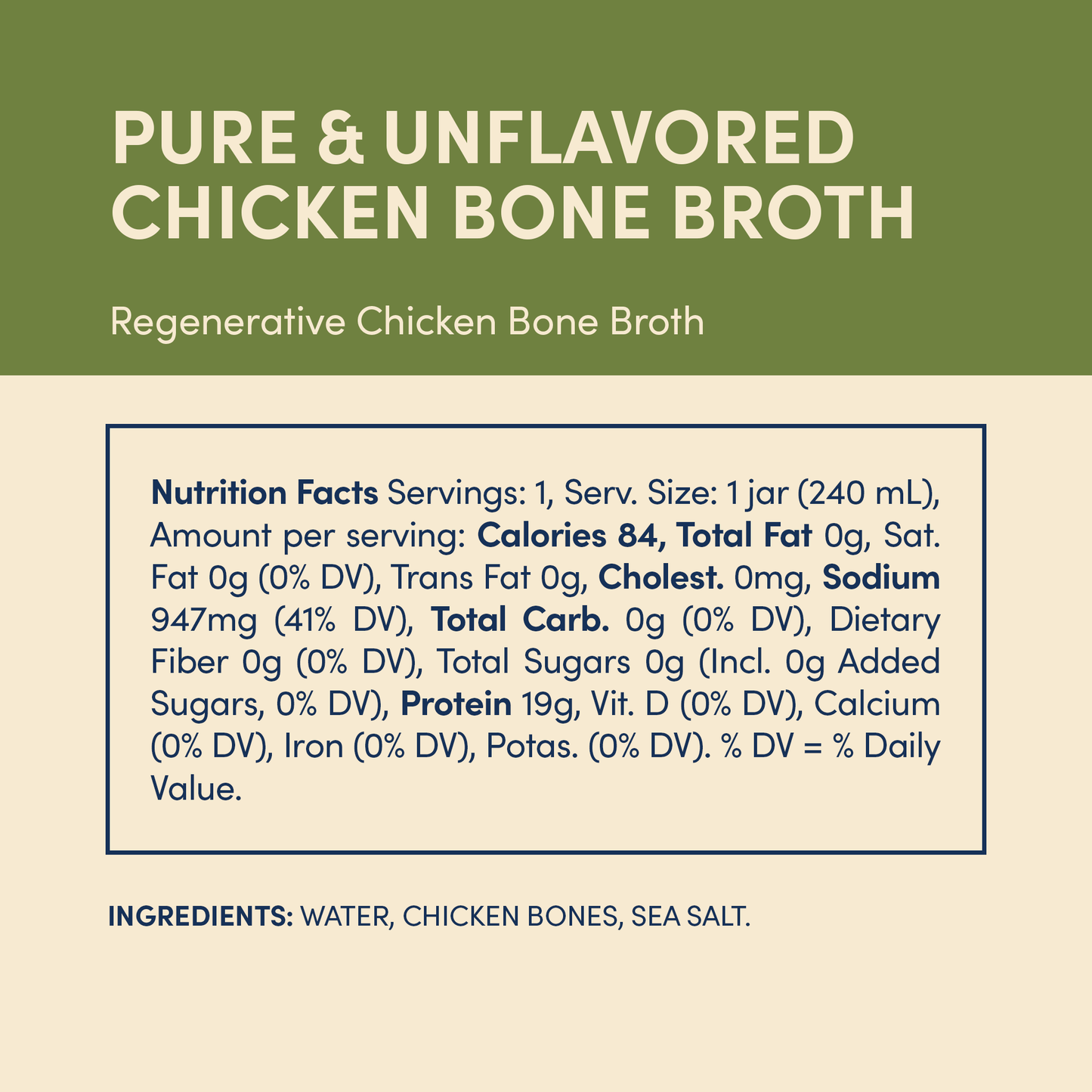Regenerative Pasture-Raised Chicken Bone Broth