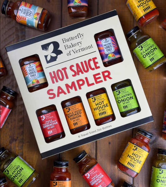 Signature Hot Sauce Sampler Box Set with 6 Mini 2oz Bottles