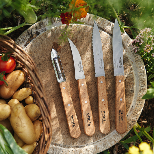 Les Essentiels Small Kitchen Knives Sets: Olivewood