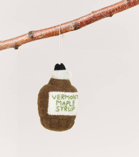 Felt Vermont Maple Syrup Ornament