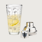 7-Cocktail Recipe Stainless Steel & Glass Shaker