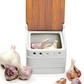 White Stoneware Garlic Keeper