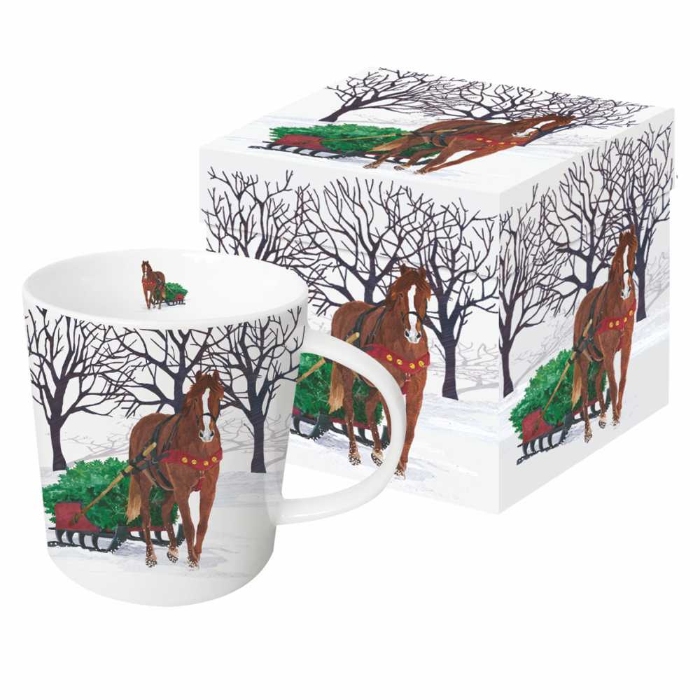 Winter Horse Sleigh - Mug Gift Box