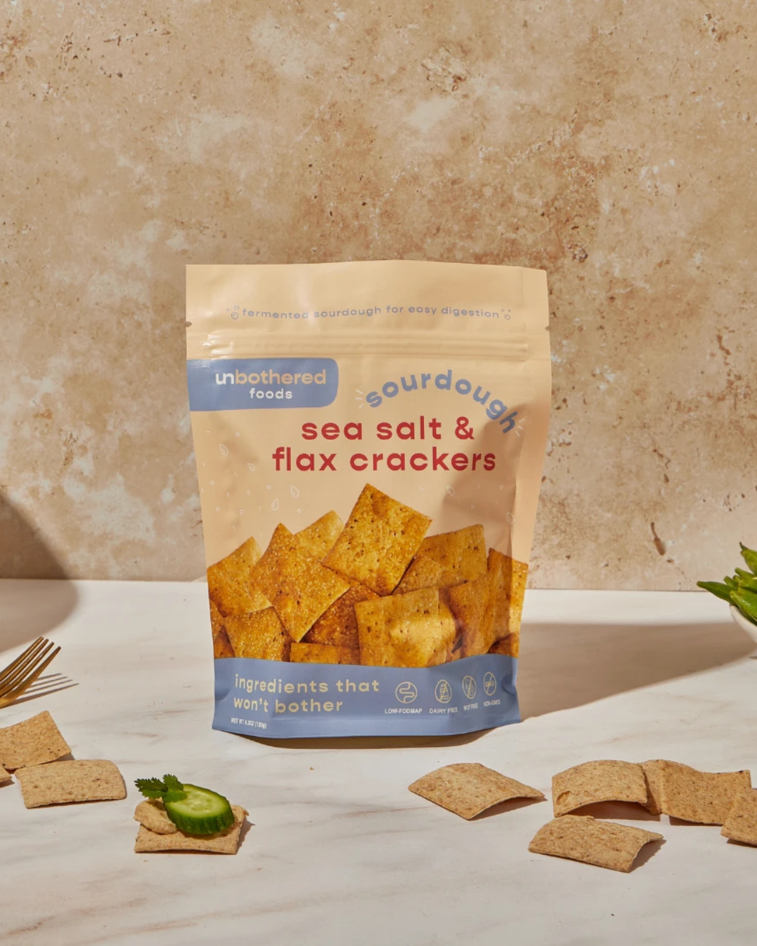 Unbothered Sourdough Crackers