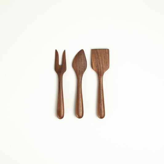 Walnut Wood Cheese Utensil Set - 6.5"