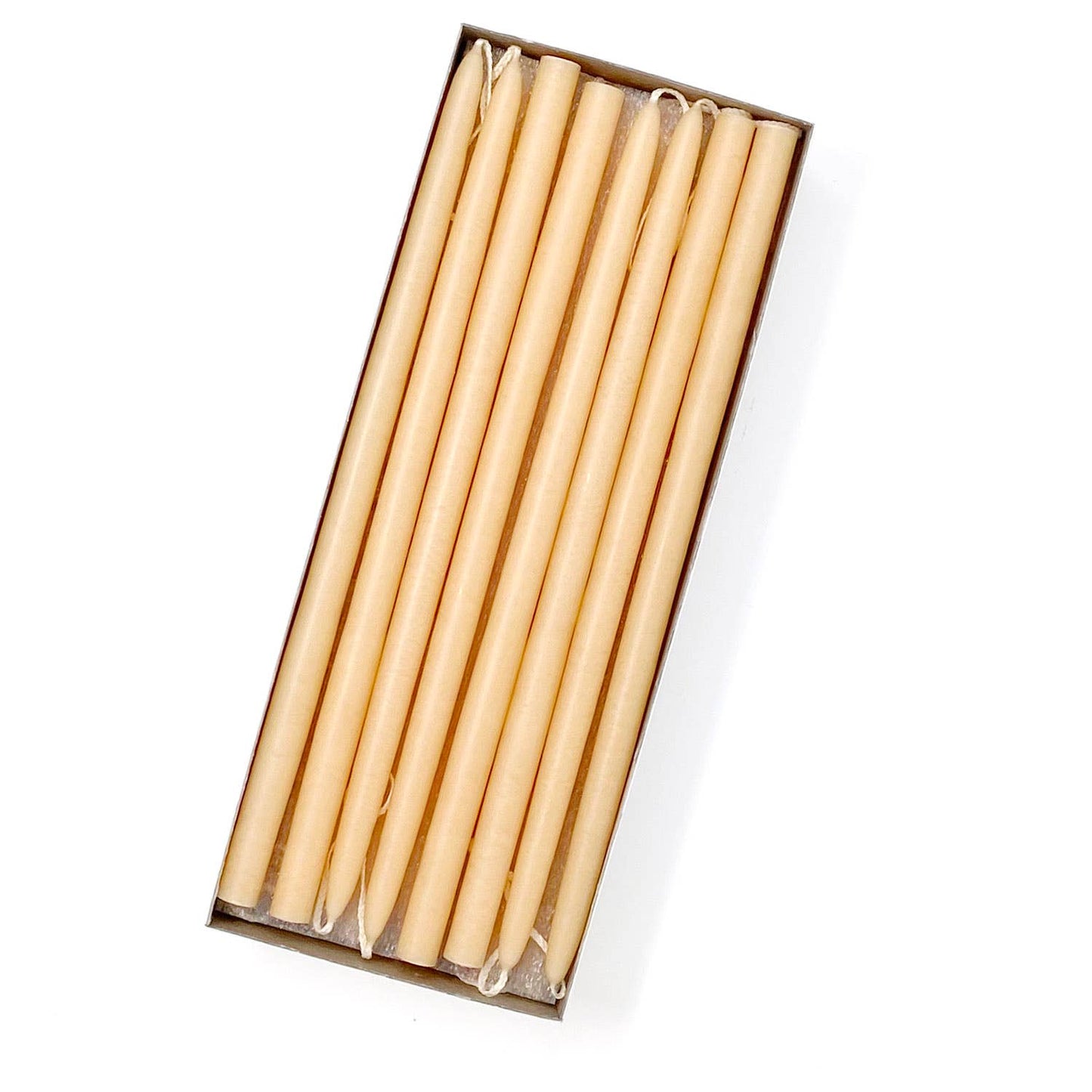 10" Unscented Hand Dipped Tiny Taper Candles - Shell White