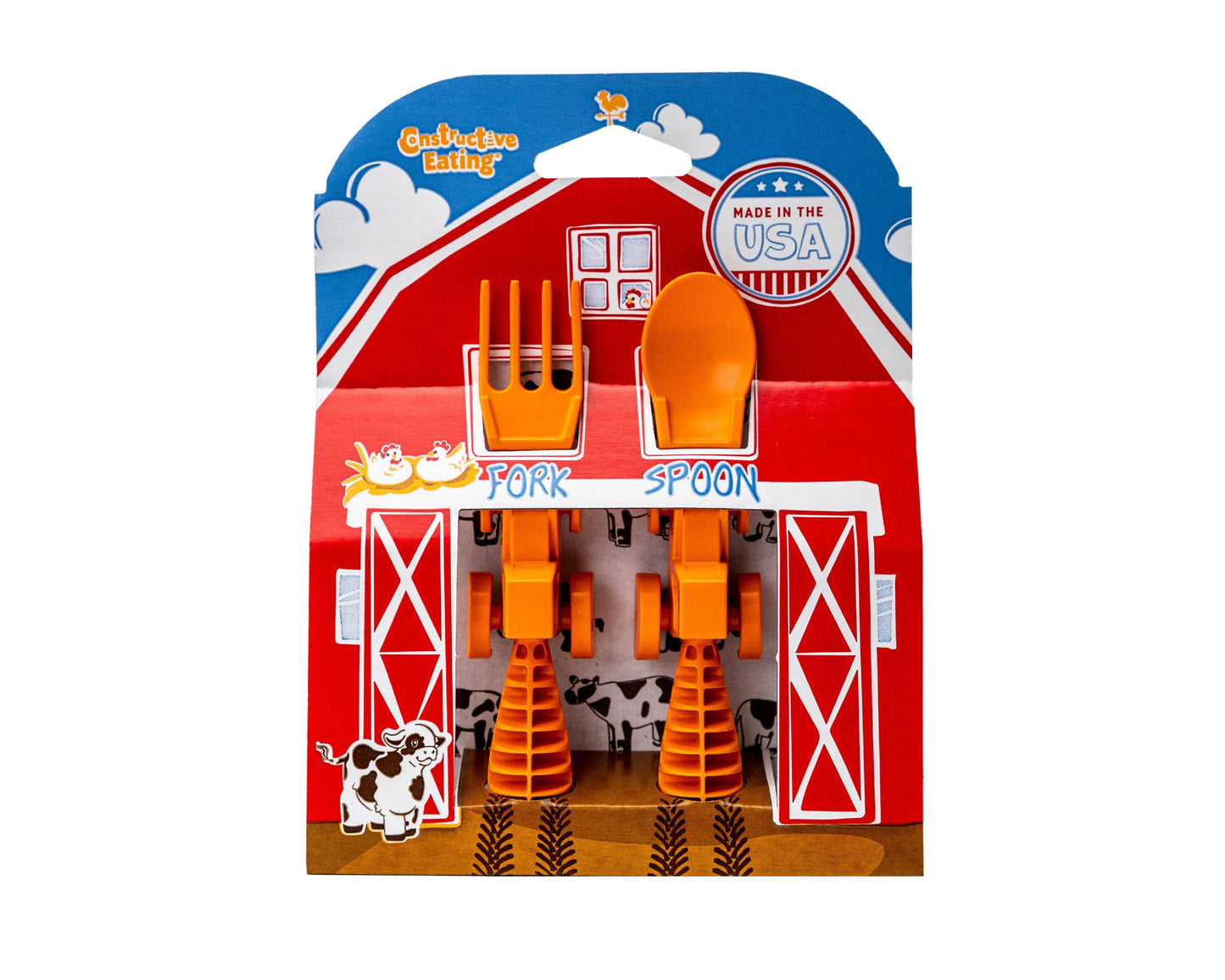 Set of 2 Tractor Utensils - Green