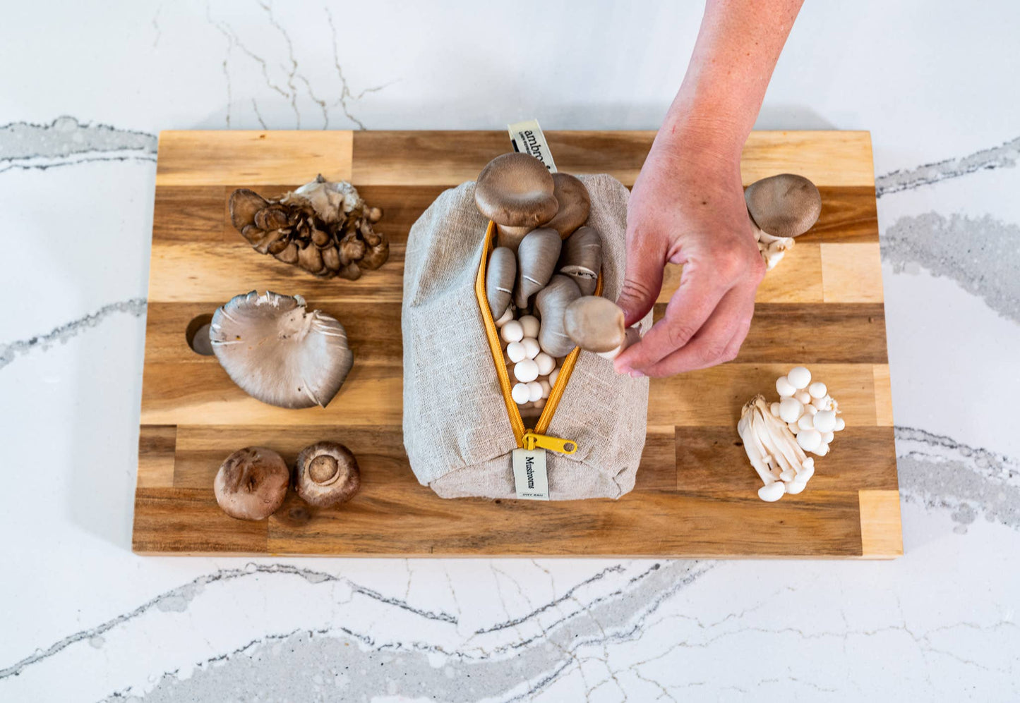 Reusable Linen Bag for Mushrooms