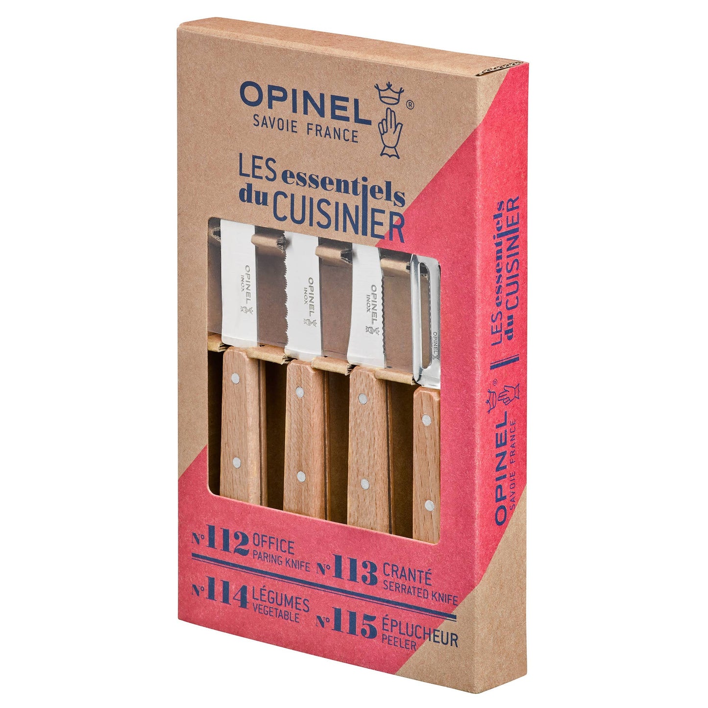 Les Essentiels Small Kitchen Knives Sets: Olivewood