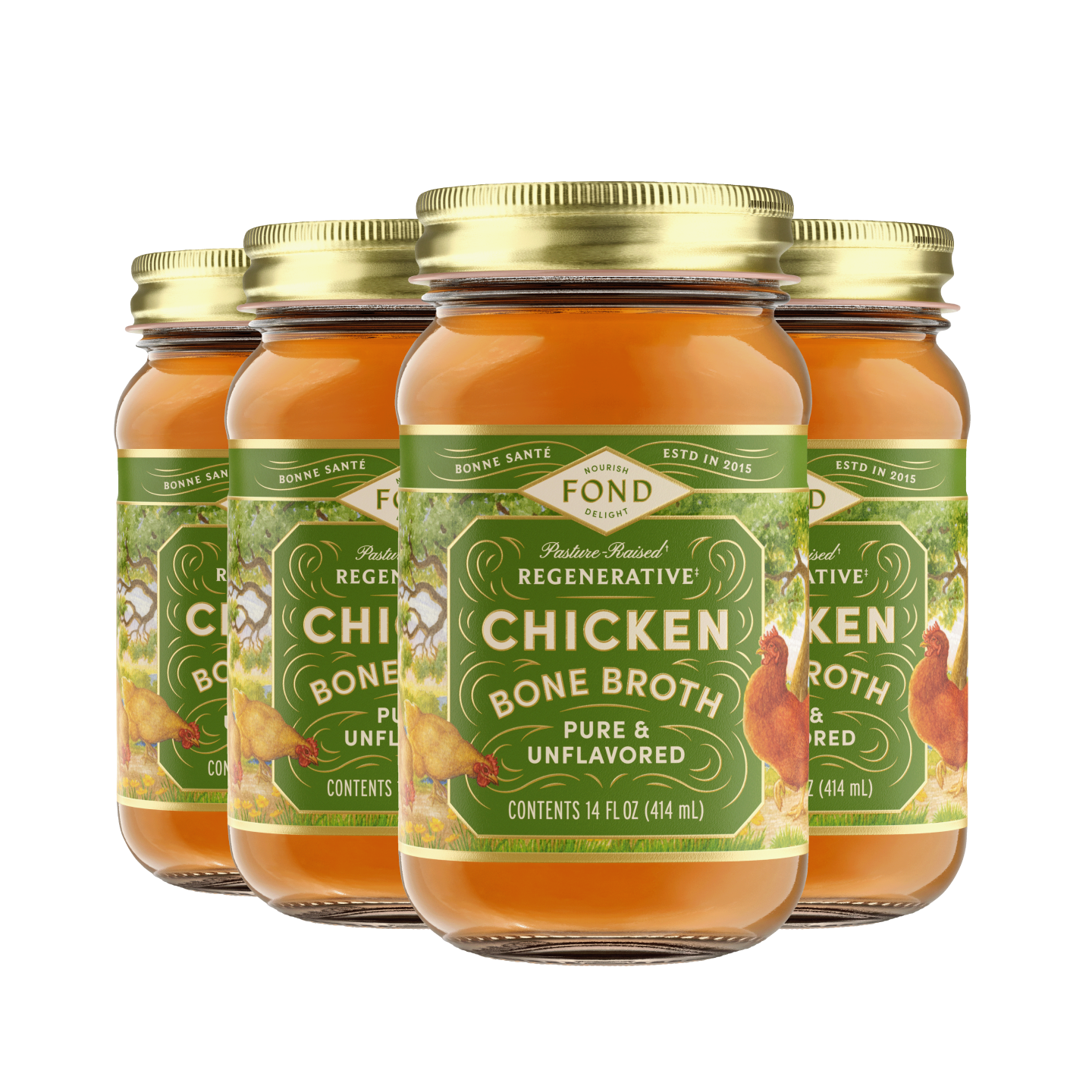 Regenerative Pasture-Raised Chicken Bone Broth