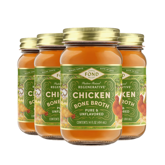 Regenerative Pasture-Raised Chicken Bone Broth