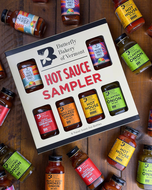 Signature Hot Sauce Sampler Box Set with 6 Mini 2oz Bottles
