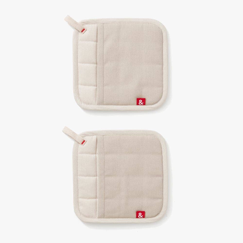 Potholders - Oat White