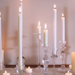 8" Hand Dipped Unscented Taper Candles - Shell White