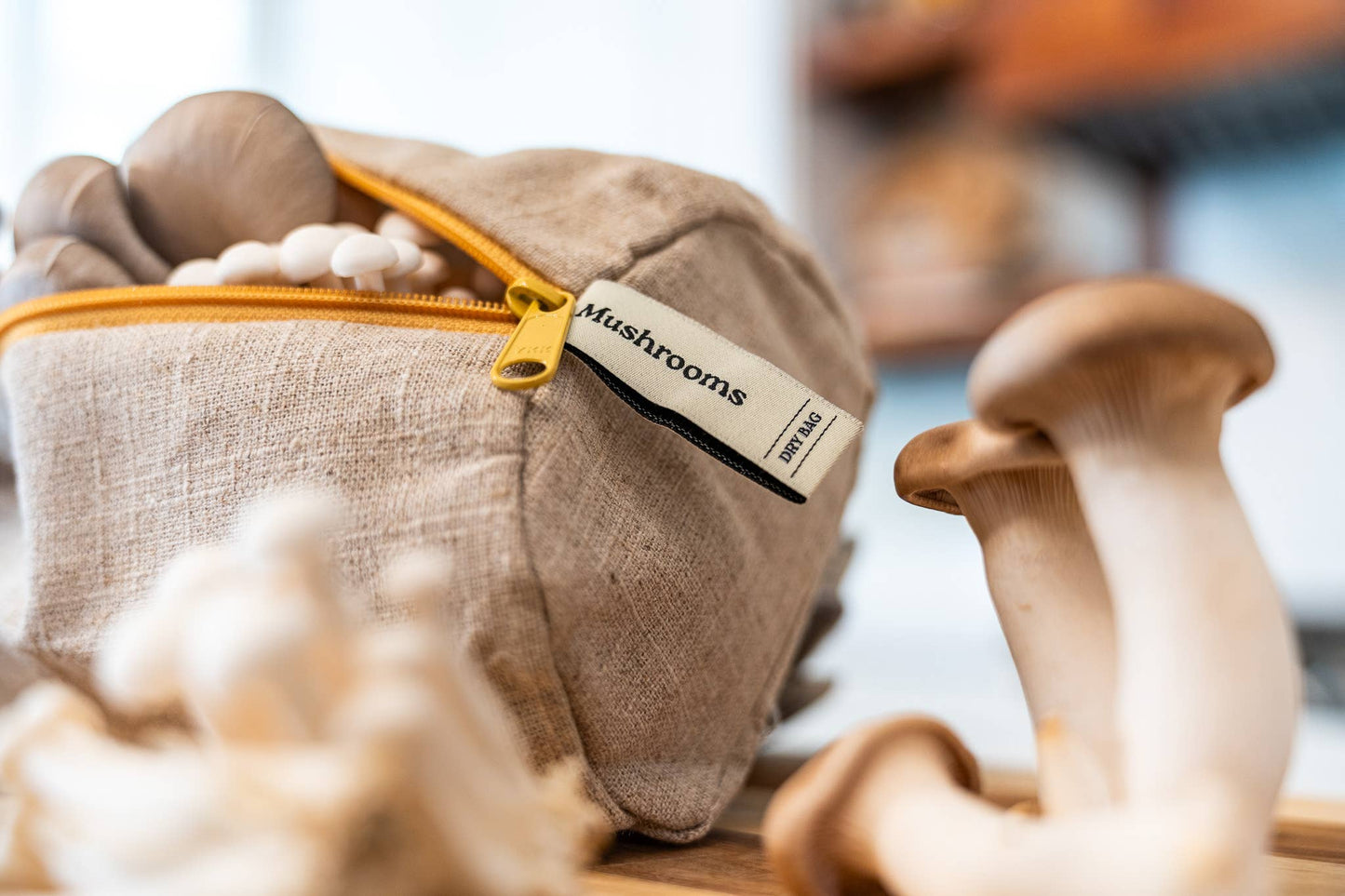Reusable Linen Bag for Mushrooms
