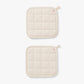 Potholders - Oat White