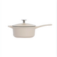 2QT Enameled Cast Iron Saucepan - Linen