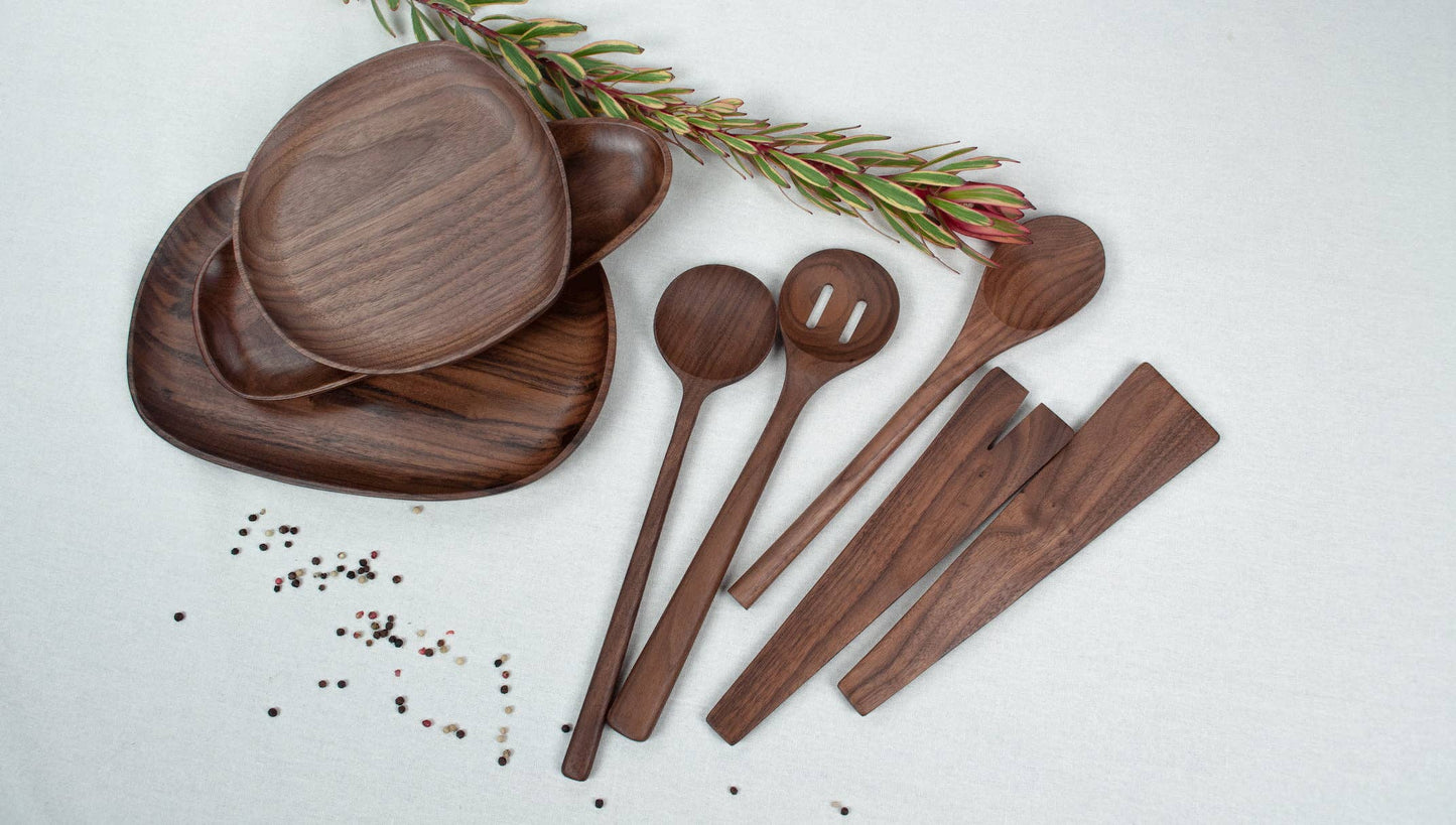 Walnut Wooden Slotted Spoon