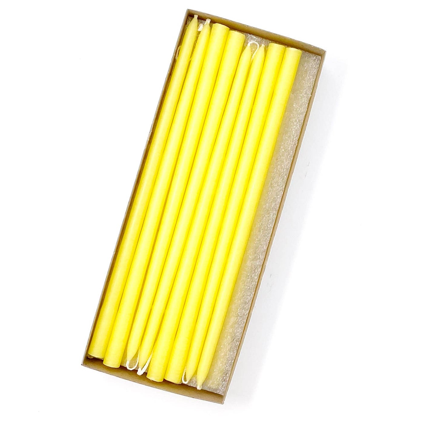 10" Unscented Hand Dipped Tiny Taper Candles - Shell White
