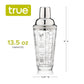 7-Cocktail Recipe Stainless Steel & Glass Shaker