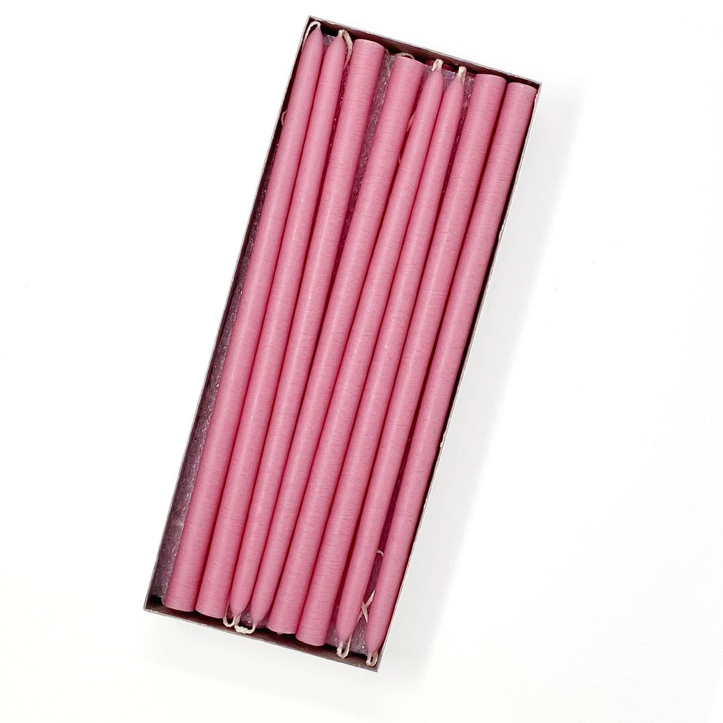 10" Unscented Hand Dipped Tiny Taper Candles - Shell White