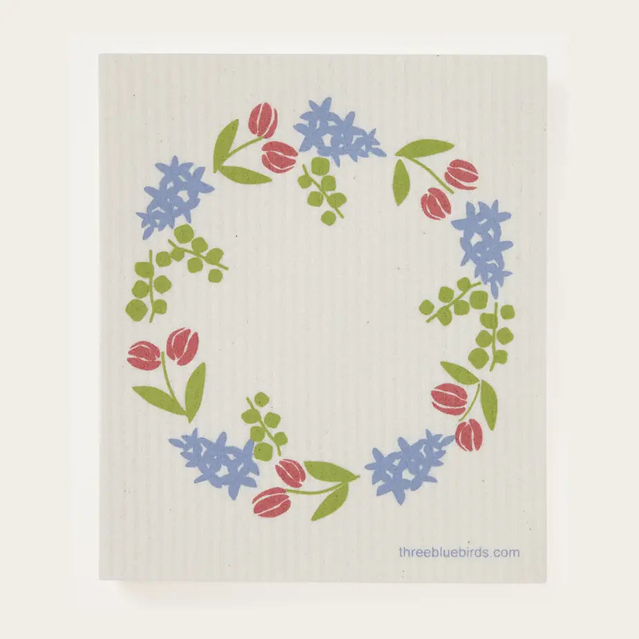 Three Bluebirds Swedish Dishcloths