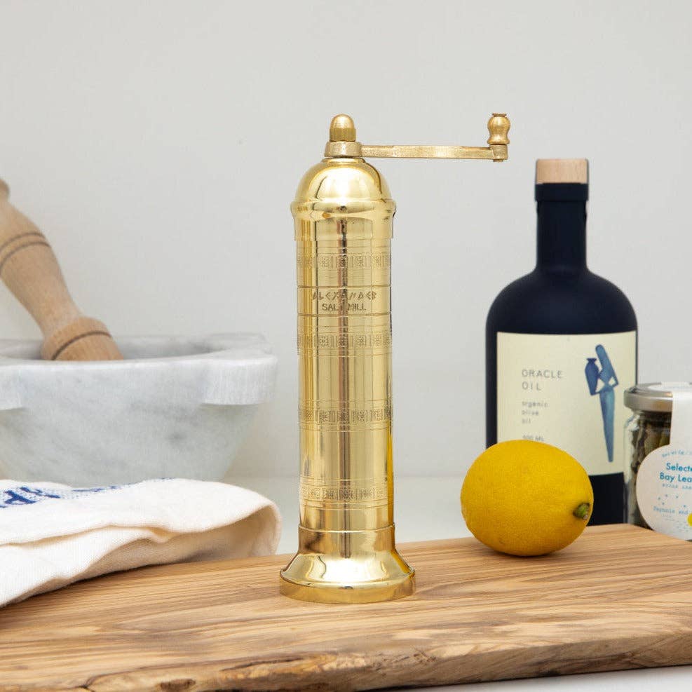 Greek Brass Salt Mill - 8"