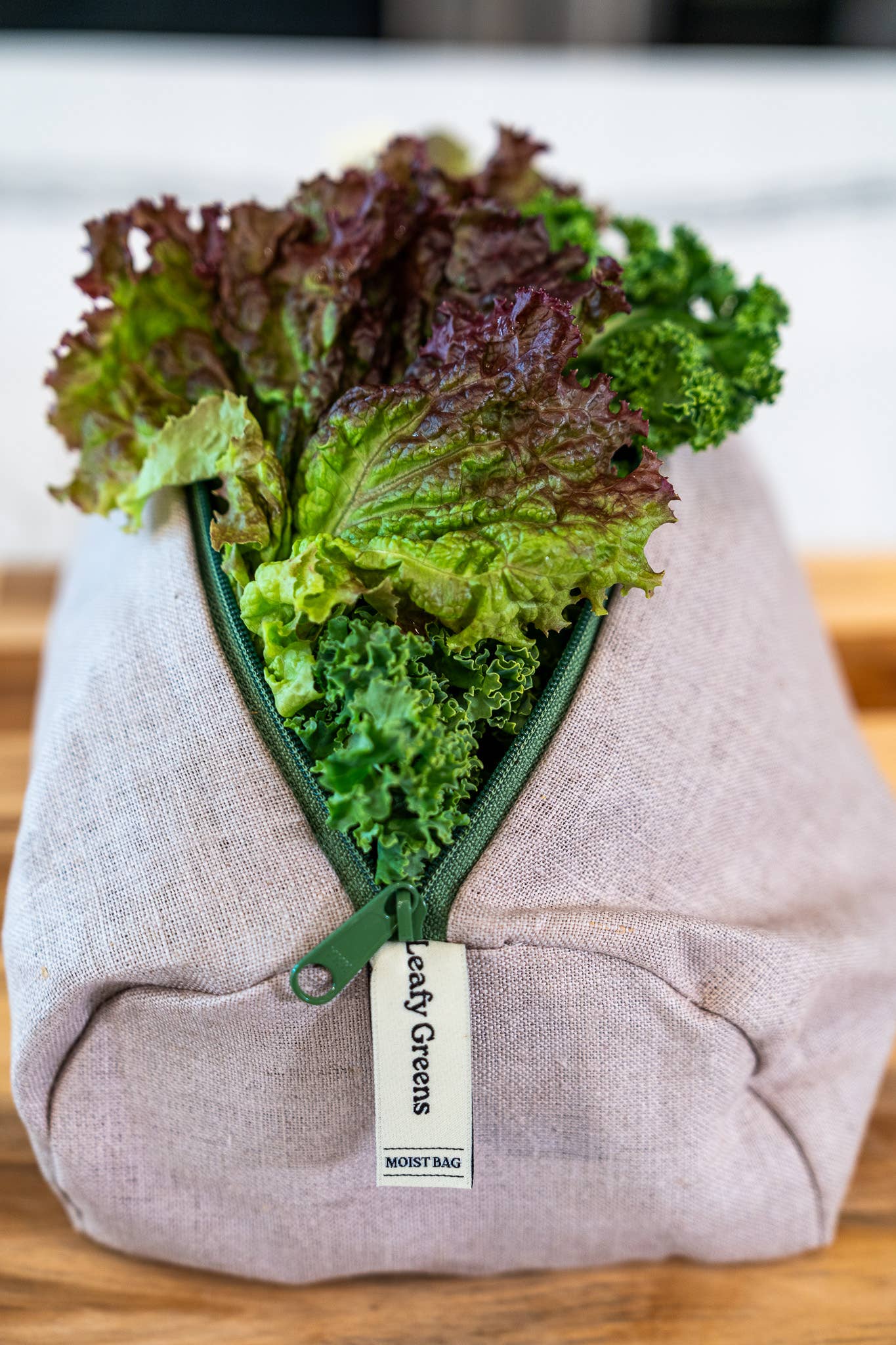 Reusable Linen Bag for Leafy Greens