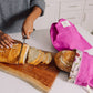 Bees Wrap Reusable Beeswax Lined Artisan Bread Bag - Magenta