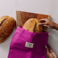 Bees Wrap Reusable Beeswax Lined Artisan Bread Bag - Magenta