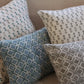 Blue Petal Silk Pillow Cover
