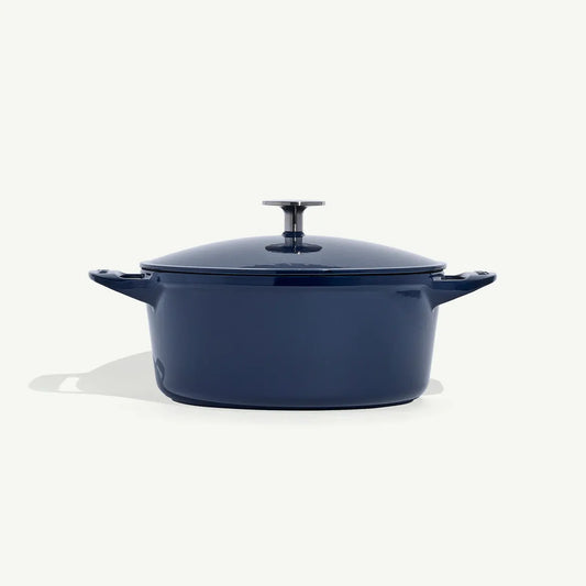 2QT Enameled Cast Iron Saucepan - Harbour Blue