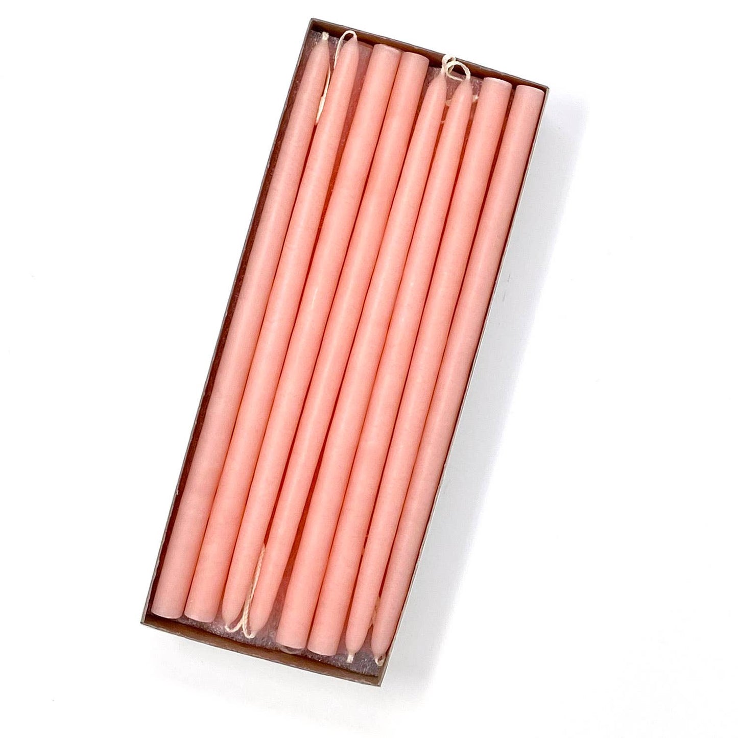 10" Unscented Hand Dipped Tiny Taper Candles - Shell White