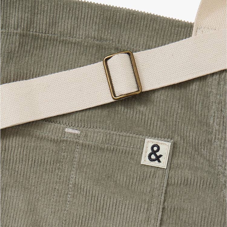 Corduroy Essential Apron - Agave Green