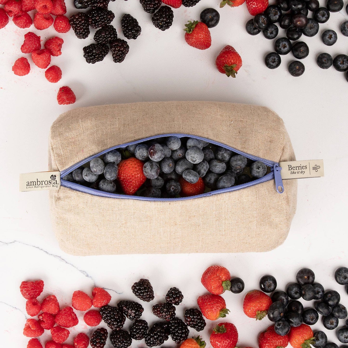 Reusable Linen Produce Bag for Berries