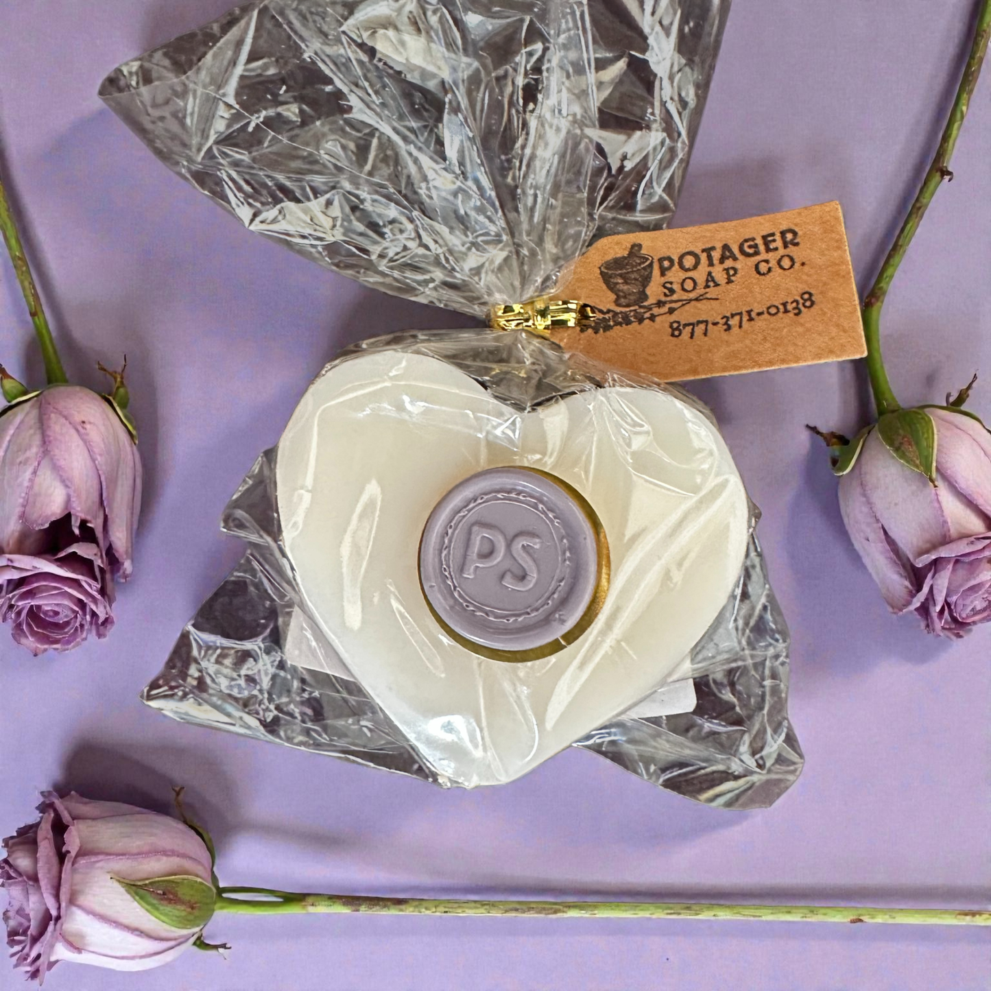 French Lavender Heart Soap