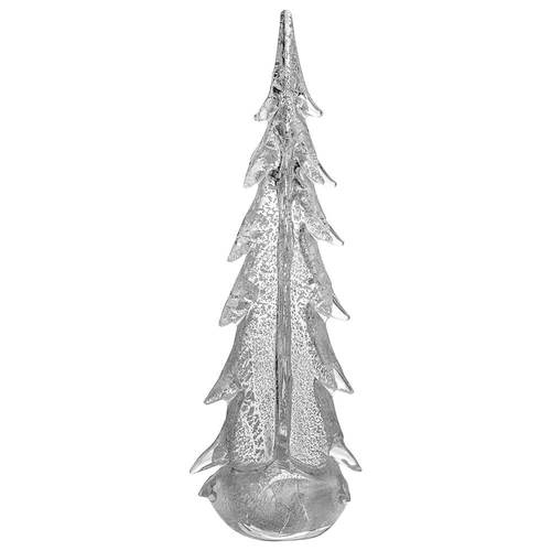Silver Leaf Evergreen Glass Trees
